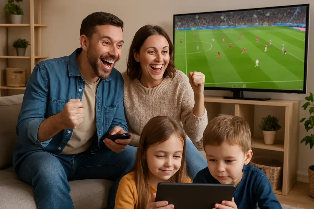 Utilisation d’IPTV pour familles avec parents et enfants profitant de contenus différents