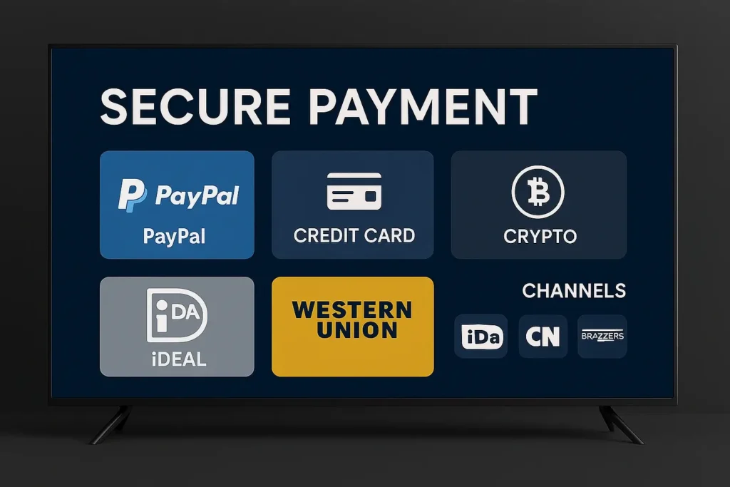 iptv légal en france avec plusieurs méthodes de paiement sécurisées