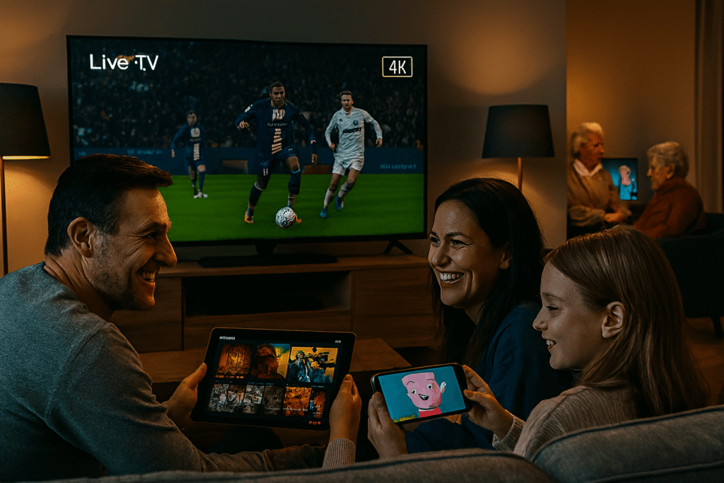 Meilleur IPTV France familial – abonnement IPTV premium France avec multi-écrans