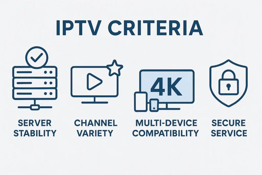 Comparatif abonnement IPTV avec qualité 4K, chaînes sport et cinéma, service sécurisé
