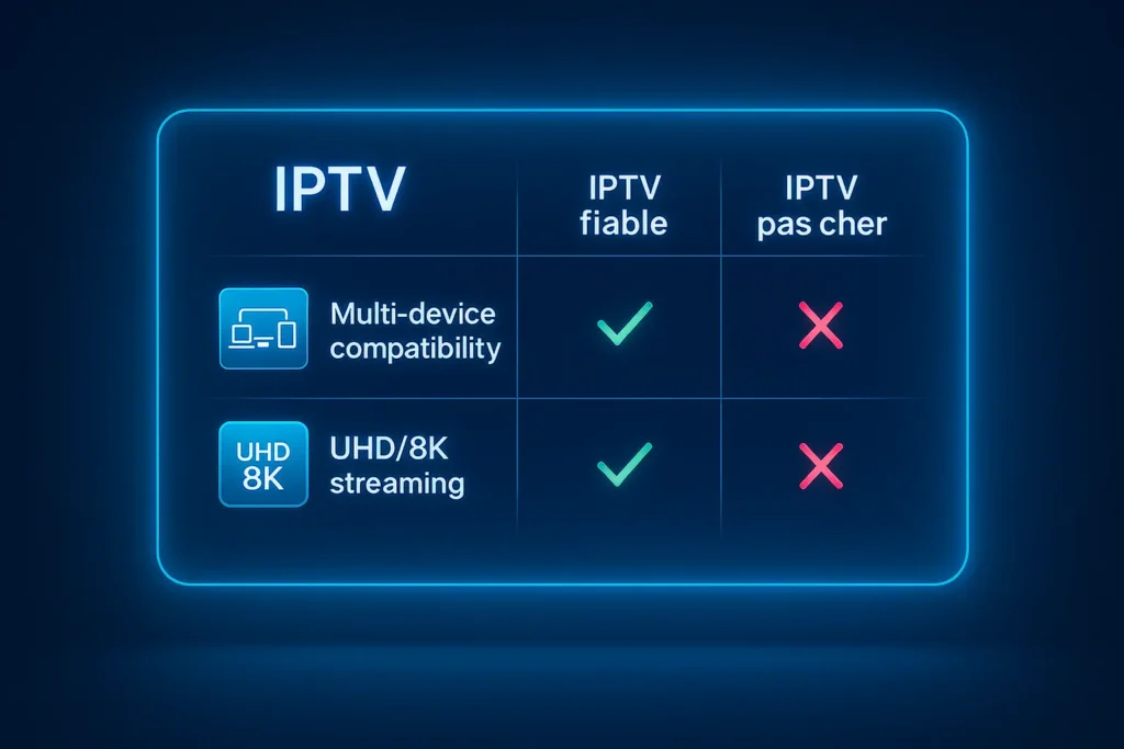 Guide comparatif pour choisir un abonnement IPTV fiable et IPTV pas cher en 2025