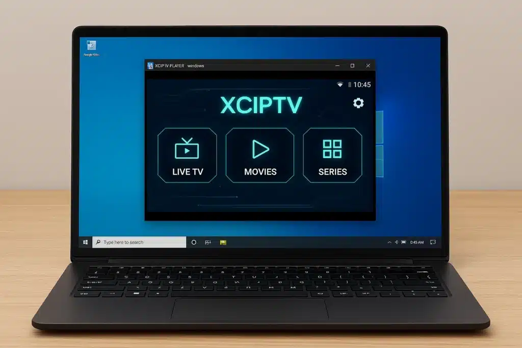 Interface xciptv player windows pour installer IPTV sur PC