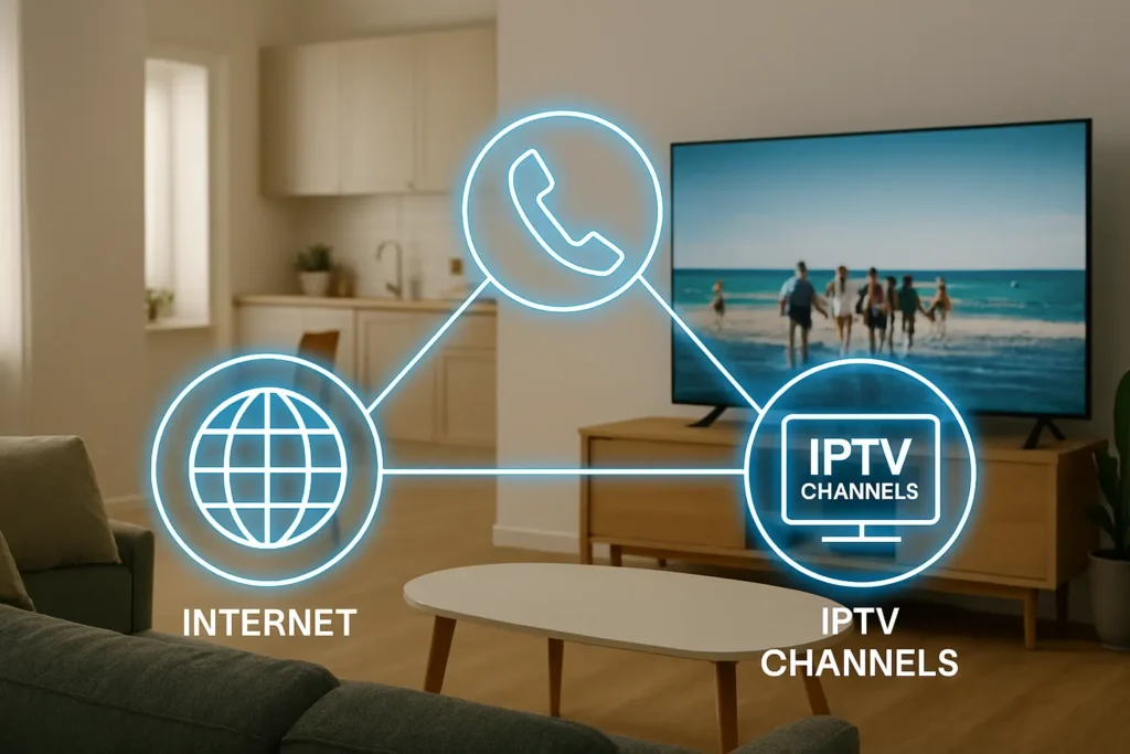 offre triple play IPTV avec opérateur TV et internet