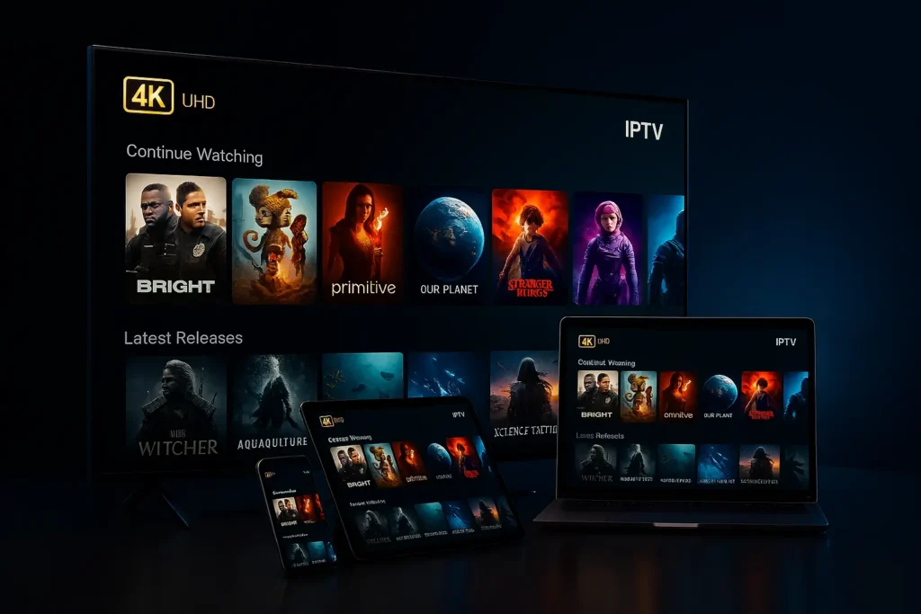 IPTV 4K streaming ultra HD sur télévision premium avec qualité cinéma DRAGON IPTV