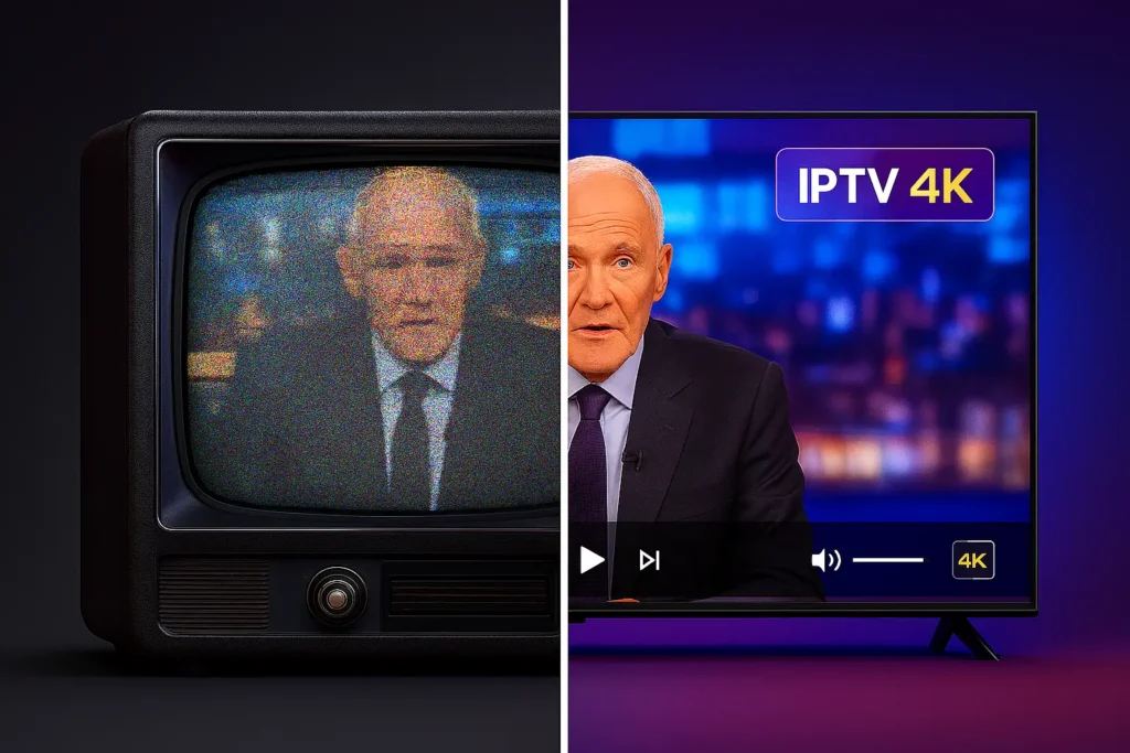 Comparaison streaming 4K IPTV Extreme Pro vs télévision traditionnelle qualité