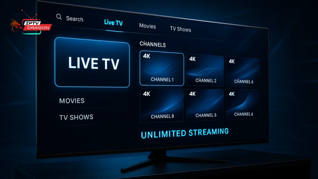 Pluton OTT 2025 sur Smart TV avec abonnement ott iptv en 4K via DRAGON IPTV