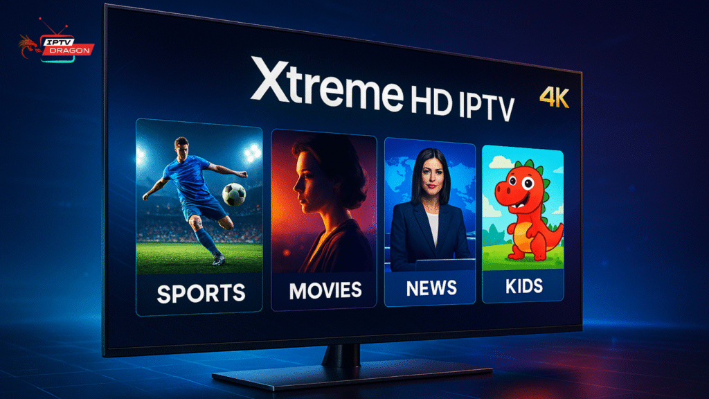 Xtreme HD IPTV France – Abonnement IPTV 2025 fiable avec DRAGON IPTV en qualité 4K UHD