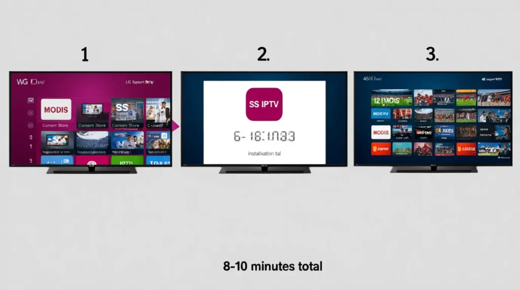 IPTV LG smart TV abonnement installation SS IPTV gratuit - guide configuration webOS 12 mois