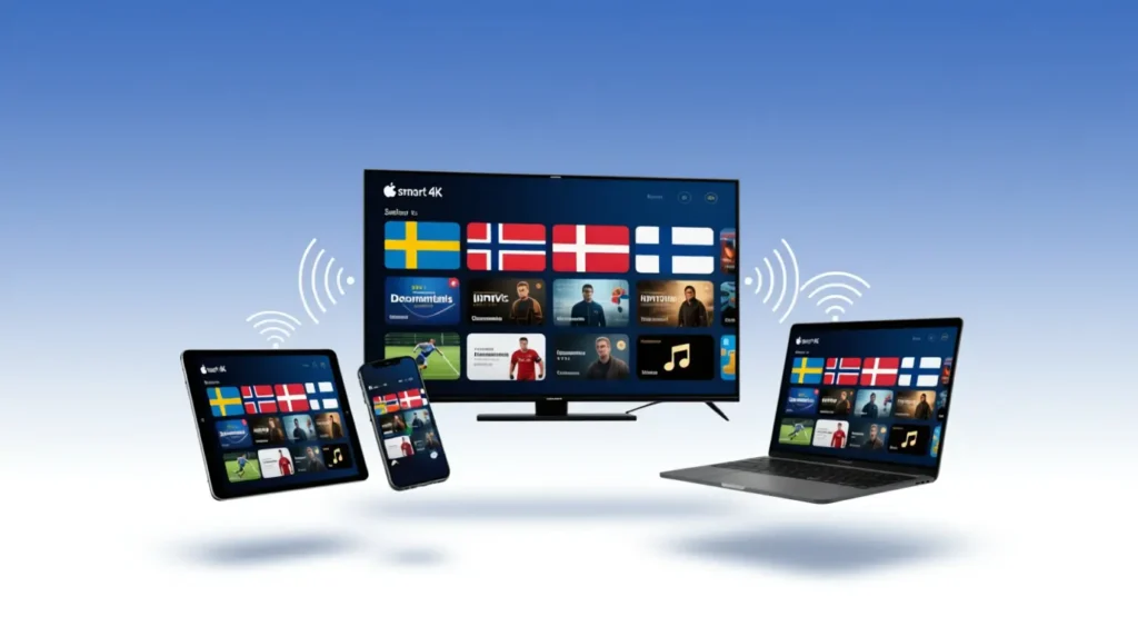nordisk iptv smart tv multi-appareils streaming simultané tablette smartphone