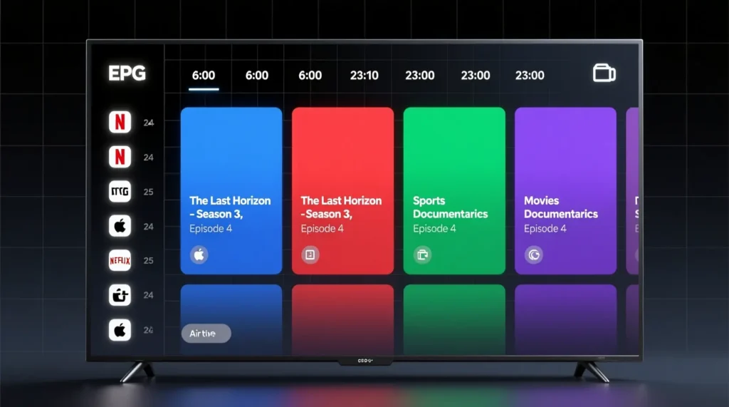 IPTV avec EPG Afrique du Sud - Guide électronique avancé pour contenu streaming live Afrique du Sud