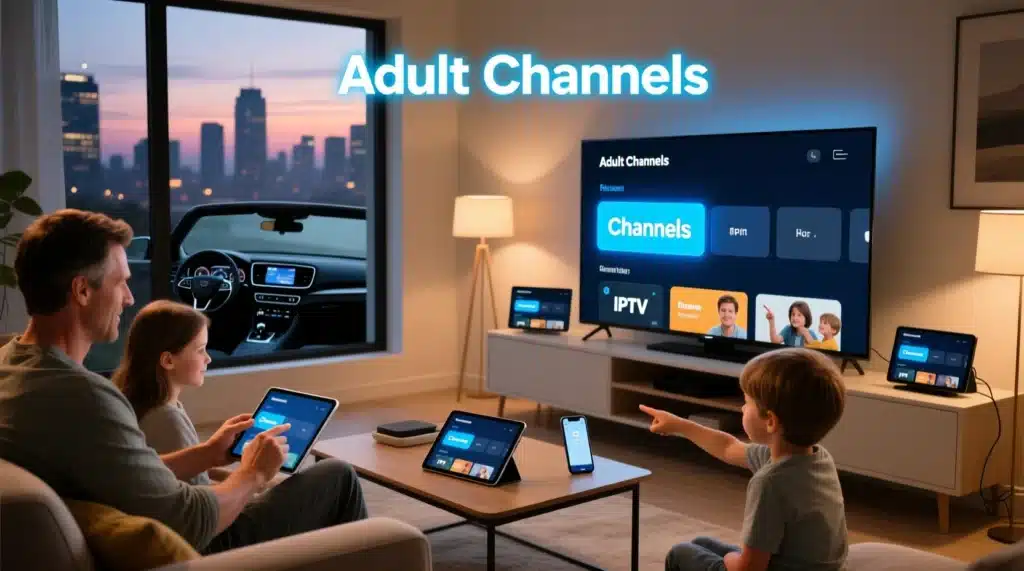 Abonnement iptv adulte compatible multi-appareils, TV, tablette, smartphone et voiture pour iptv avec chaine adulte.
