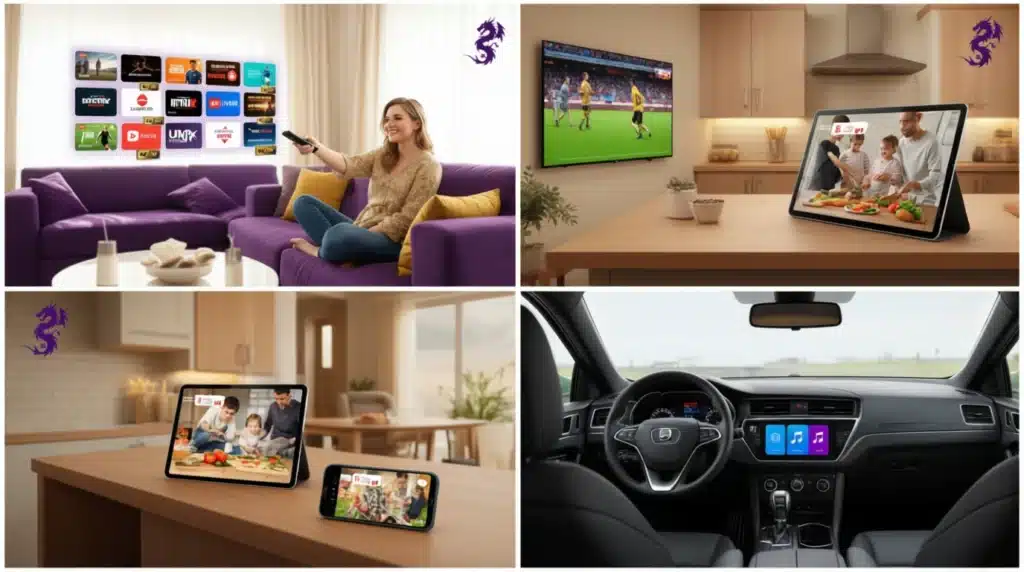 IPTV gratuit compatible multi-appareils - TV, smartphone, tablette et voiture