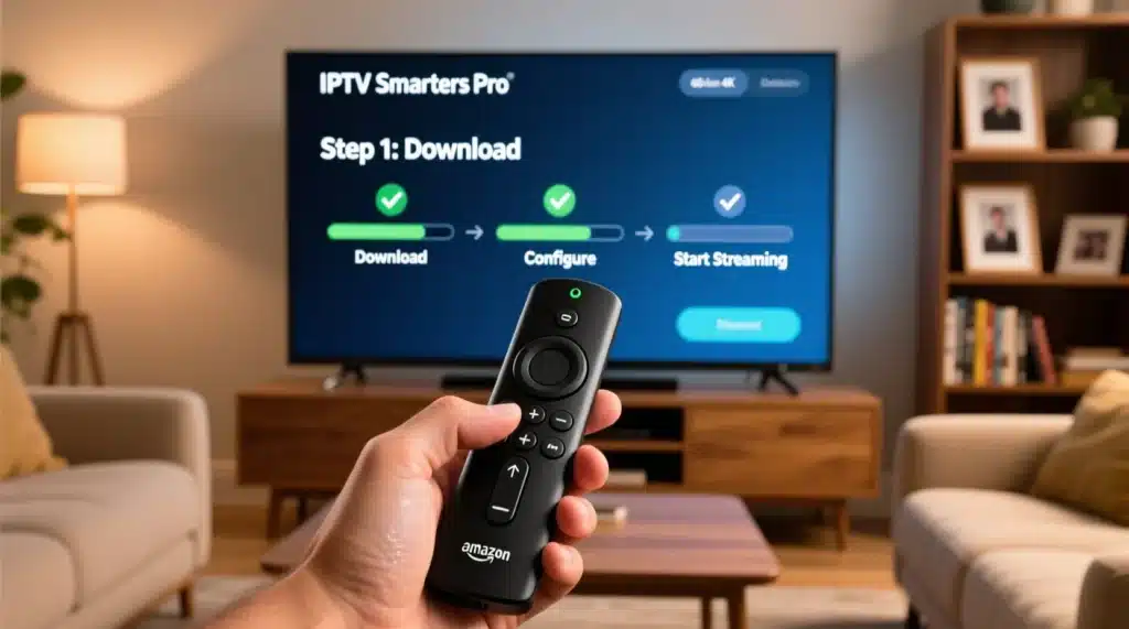 Installer IPTV premium sur Fire Stick Amazon avec application IPTV Smarters Pro