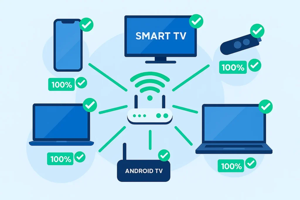 IPTV Smart TV Sénégal et Box IPTV - Compatibilité multi-appareils abonnement IPTV
