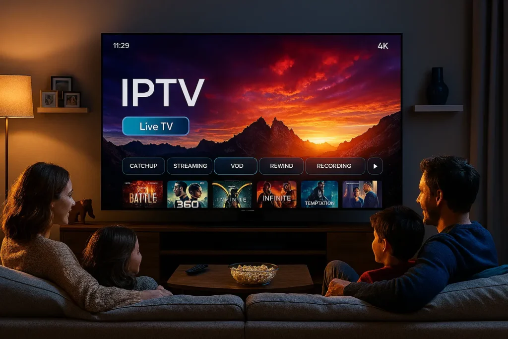 IPTV Kaufen 2025 sur Smart TV avec streaming 4K UHD, expérience familiale immersive et moderne