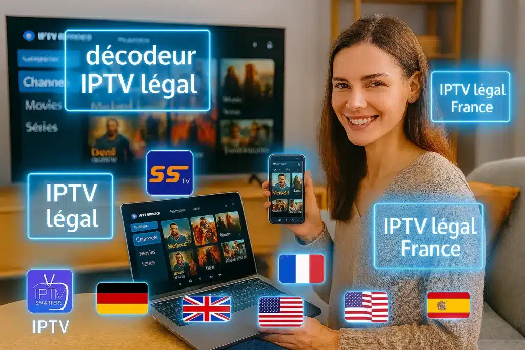 Eva Nicolas profitant des avantages internationaux du décodeur IPTV légal avec IPTV DRAGON