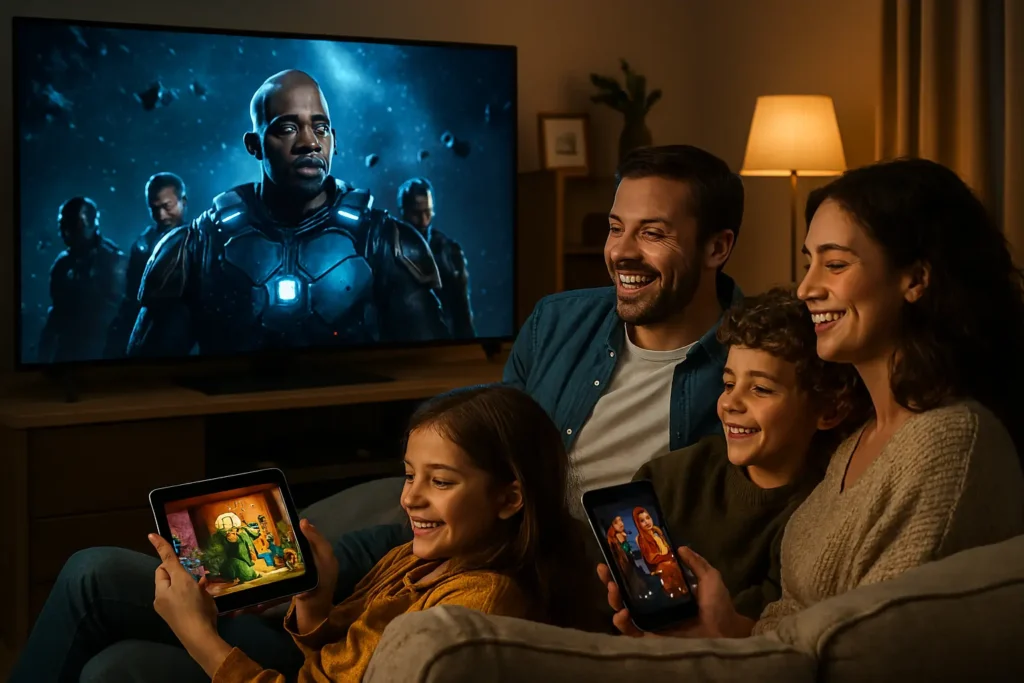 2x smart tv utilisation simultanée multi-écrans famille