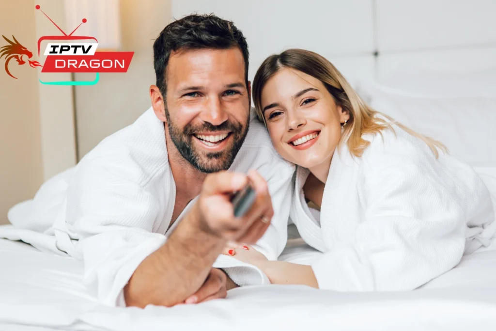 Prix abonnement IPTV France 2025 avec écran TV affichant chaînes premium et tarif annuel