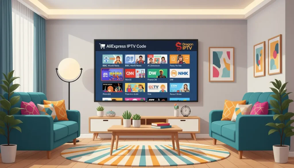 Comparatif AliExpress IPTV Code vs Dragon IPTV sur Smart TV pour utilisateurs en France et Belgique