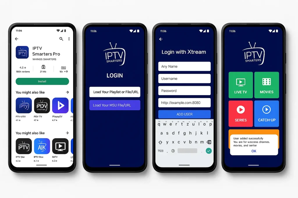 Installation iptv smarters pro android - Guide étape par étape avec code d'activation