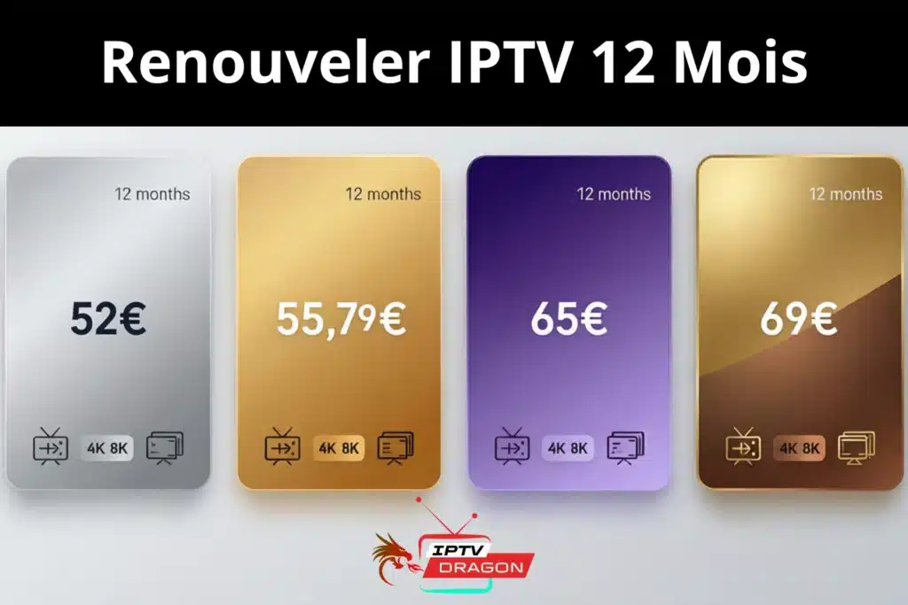 Formules renouveler iptv 12 mois tarifs abonnement iptv renouvellement offres premium