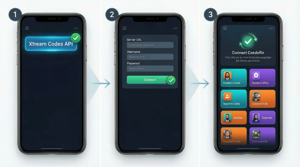 Tutoriel configuration login Xtream Codes étape par étape avec code activation Xtream