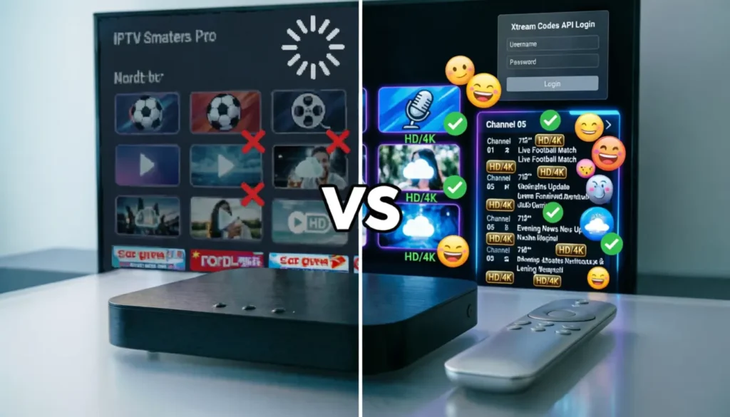 Comparaison Xtream IPTV gratuit vs abonnement Xtream IPTV premium - qualité et stabilité