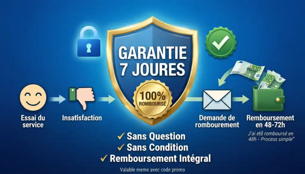Garantie remboursement code IPTV 2026 - Satisfait ou remboursé 7 jours codes IPTV