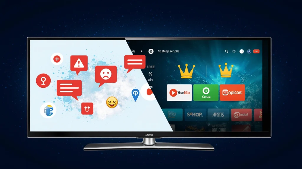 Comparaison entre liens M3U gratuits instables et abonnement IPTV M3U premium Dragon IPTV avec stabilité 99,9% en 2026