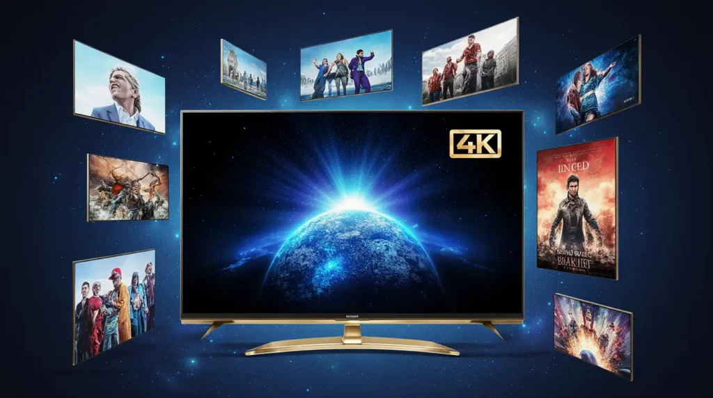 Elite IPTV Smart TV compatible avec Samsung, LG, Fire TV Stick, iPhone, Android et ordinateur — Dragon IPTV sur tous les appareils en 2026