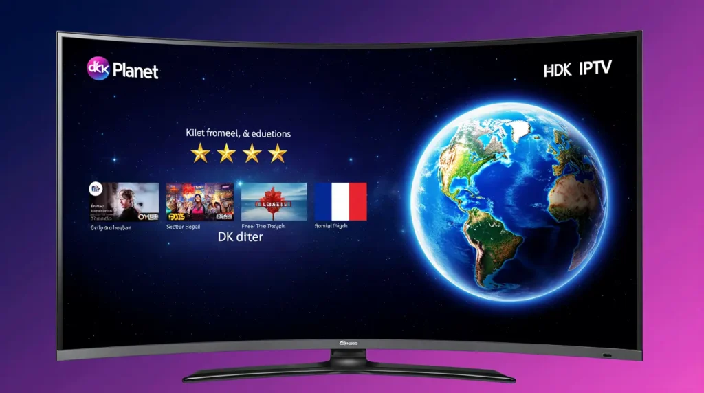 Planet IPTV sur Smart TV 4K avec accès à des milliers de chaînes françaises et internationales en 2026