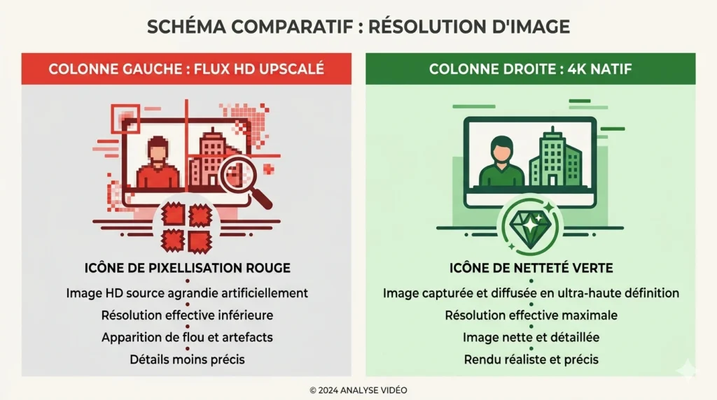 premier iptv 4K natif vs upscaling comparaison qualité image 2026